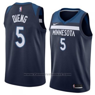 Maglia Minnesota Timberwolves Gorgui Dieng #5 Icon 2018 Blu