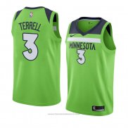Maglia Minnesota Timberwolves Jarojo Terrell #3 Statement 2017-18 Verde