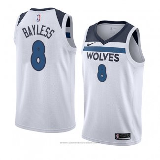 Maglia Minnesota Timberwolves Jerryd Bayless #8 Association 2018 Bianco