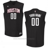 Maglia Moda Nero Houston Rockets Adidas Personalizzate Nero