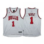 Maglia Moda Statico Chicago Bulls Derrick Rose #1 Grigio