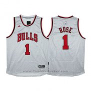 Maglia Moda Statico Chicago Bulls Derrick Rose #1 Grigio