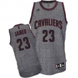 Maglia Moda Statico Cleveland Cavaliers LeBron James #23 Grigio