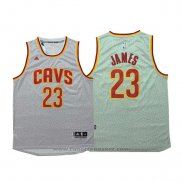 Maglia Moda Statico Cleveland Cavaliers LeBron James #23 Grigio