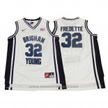 Maglia NCAA Brigham Young University Jimmer Fredette #32 Bianco