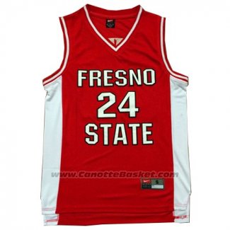 Maglia NCAA California State University Fresno George #24 Rosso
