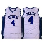 Maglia NCAA Duke Blue Devils J.J. Redick #4 Bianco