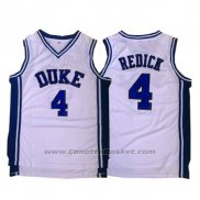 Maglia NCAA Duke Blue Devils J.J. Redick #4 Bianco