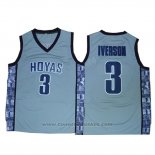 Maglia NCAA Georgetown Hoyas Allen Iverson #3 Grigio