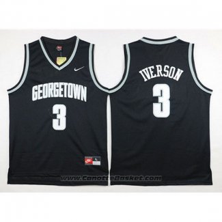 Maglia NCAA Georgetown Hoyas Allen Iverson #3 Nero