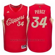 Maglia Natale 2015 Los Angeles Clippers Paul Pierce #34 Rosso
