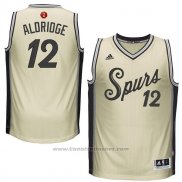 Maglia Natale 2015 San Antonio Spurs LaMarcus Aldridge #12 Bianco