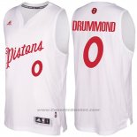 Maglia Natale 2016 Detroit Pistons Andre Drummond #0 Bianco