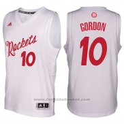 Maglia Natale 2016 Houston Rockets Eric Gordon #10 Bianco