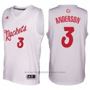 Maglia Natale 2016 Houston Rockets Ryan Anderson #3 Bianco