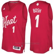 Maglia Natale 2016 Miami Heat Chris Bosh #1 Rosso