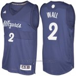 Maglia Natale 2016 Washington Wizards John Wall #2 Blu