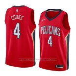 Maglia New Orleans Pelicans Charles Cooke #4 Statement 2018 Rosso
