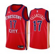 Maglia New Orleans Pelicans Jonas Valanciunas #17 Statement 2023-24 Rosso