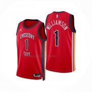 Maglia New Orleans Pelicans Zion Williamson No 1 Statement 2024-25 Rosso