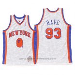 Maglia New York Knicks Bape #93 Mitchell & Ness Bianco