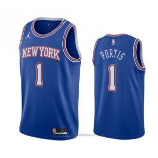 Maglia New York Knicks Bobby Portis #1 Statement 2020-21 Blu