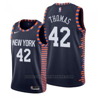 Maglia New York Knicks Lance Thomas #42 Citta 2019 Blu