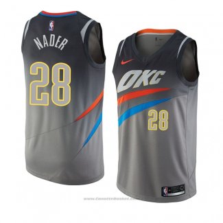 Maglia Oklahoma City Thunder Abdel Nader #28 Citta 2017-18 Grigio