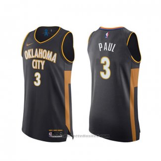 Maglia Oklahoma City Thunder Chris Paul #3 Citta Autentico 2019-20 Grigio
