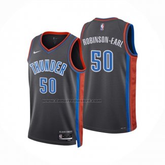 Maglia Oklahoma City Thunder Jeremiah Robinson-earl #50 Citta 2022-23 Grigio