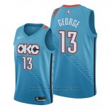 Maglia Oklahoma City Thunder Paul George #13 Citta Edition Blu