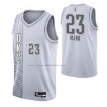 Maglia Oklahoma City Thunder Tre Mann NO 23 Citta 2021-22 Bianco