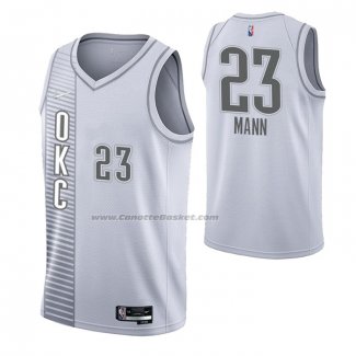 Maglia Oklahoma City Thunder Tre Mann NO 23 Citta 2021-22 Bianco