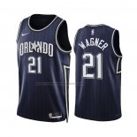 Maglia Orlando Magic Moritz Wagner #21 Citta 2023-24 Blu