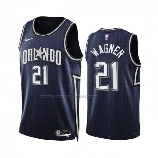 Maglia Orlando Magic Moritz Wagner #21 Citta 2023-24 Blu