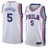 Maglia Philadelphia 76ers Amir Johnson #5 Association 2018 Bianco