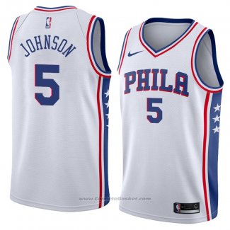 Maglia Philadelphia 76ers Amir Johnson #5 Association 2018 Bianco