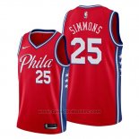 Maglia Philadelphia 76ers Ben Simmons #25 Statement Edition Rosso