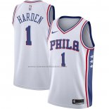 Maglia Philadelphia 76ers James Harden #1 Association Bianco