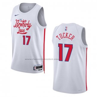 Maglia Philadelphia 76ers P.J. Tucker #17 Citta 2022-23 Bianco