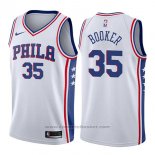 Maglia Philadelphia 76ers Trevor Booker #35 Association 2017-18 Bianco