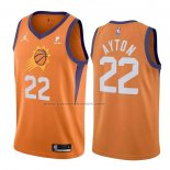 Maglia Phoenix Suns Deandre Ayton NO 22 Statement 2021 Arancione