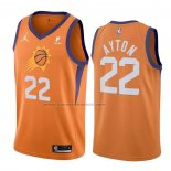 Maglia Phoenix Suns Deandre Ayton NO 22 Statement 2021 Arancione