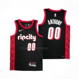 Maglia Portland Trail Blazers Carmelo Anthony NO 00 Citta 2021-22 Nero