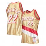 Maglia Portland Trail Blazers Clyde Drexler #22 Mitchell & Ness 1991-92 Or