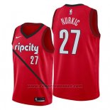 Maglia Portland Trail Blazers Jusuf Nurkic #27 Earned 2019 Rosso