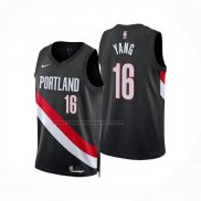 Maglia Portland Trail Blazers Yang Hansen No 16 Icon 2025-26 Nero