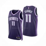 Maglia Sacramento Kings Domantas Sabonis No 11 Citta 2025-26 Viola