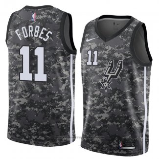 Maglia San Antonio Spurs Bryn Forbes #11 Citta 2018 Grigio