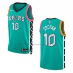 Maglia San Antonio Spurs Jeremy Sochan #10 Citta 2022-23 Verde